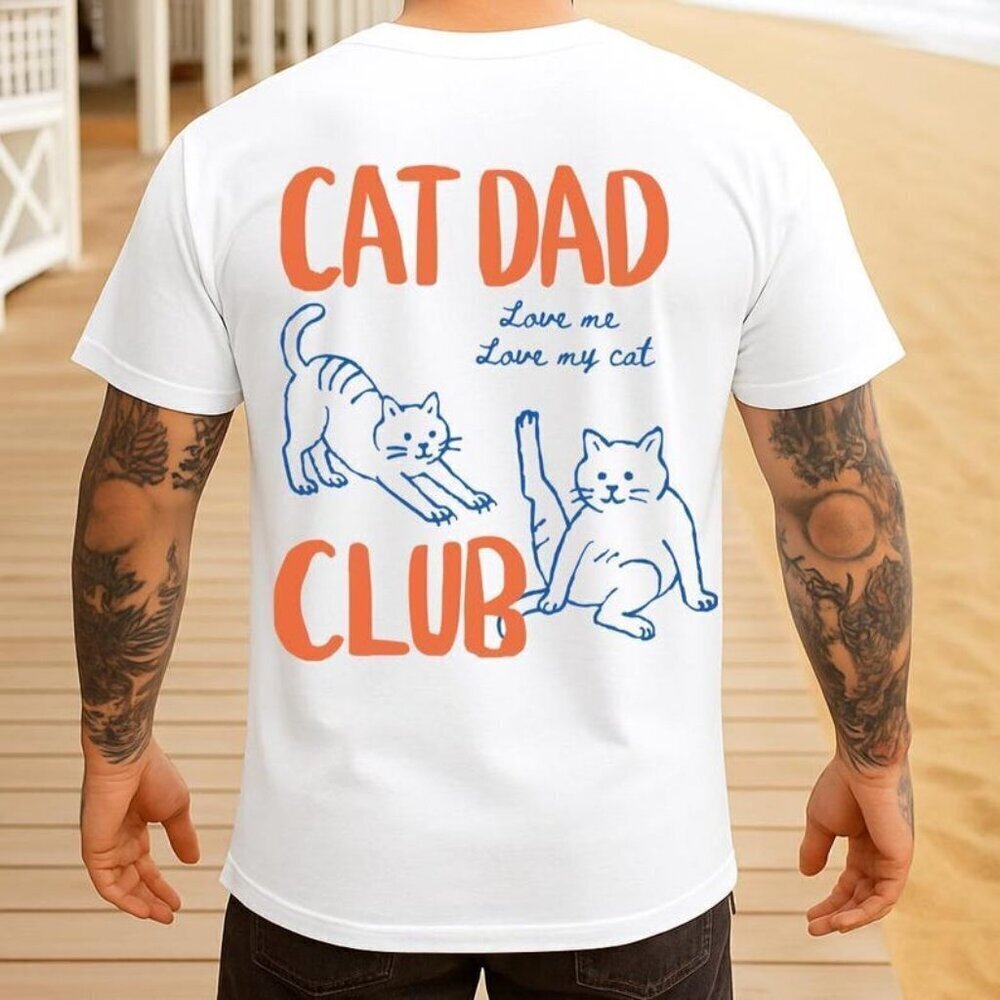 Cat Dad Tee, Cat Dad Club TShirt, Cat Dad Shirt, Funny Cat Shirt, Cat Lover